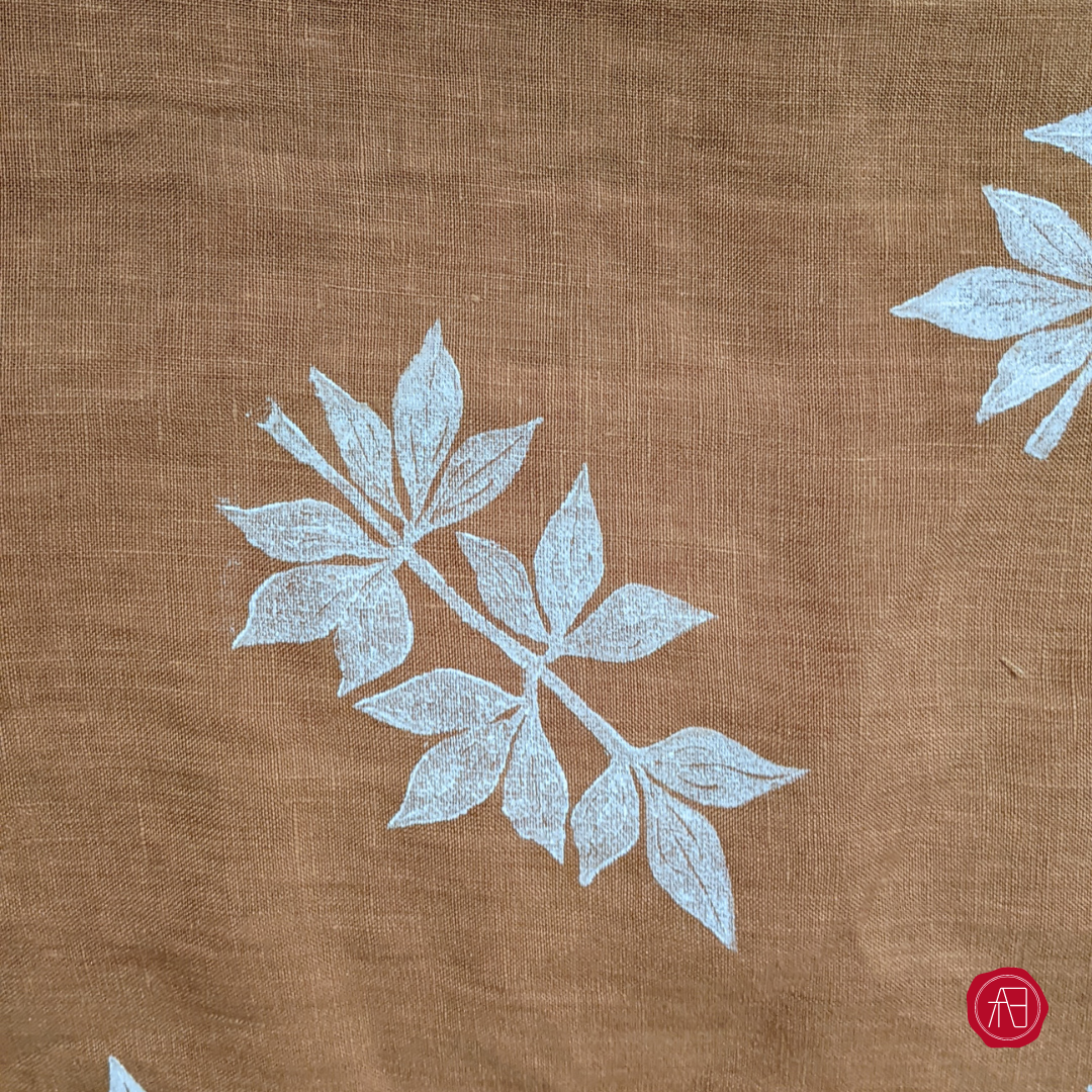 Block printed flax linen towels,collab by ArthlyBox and Jonique Co