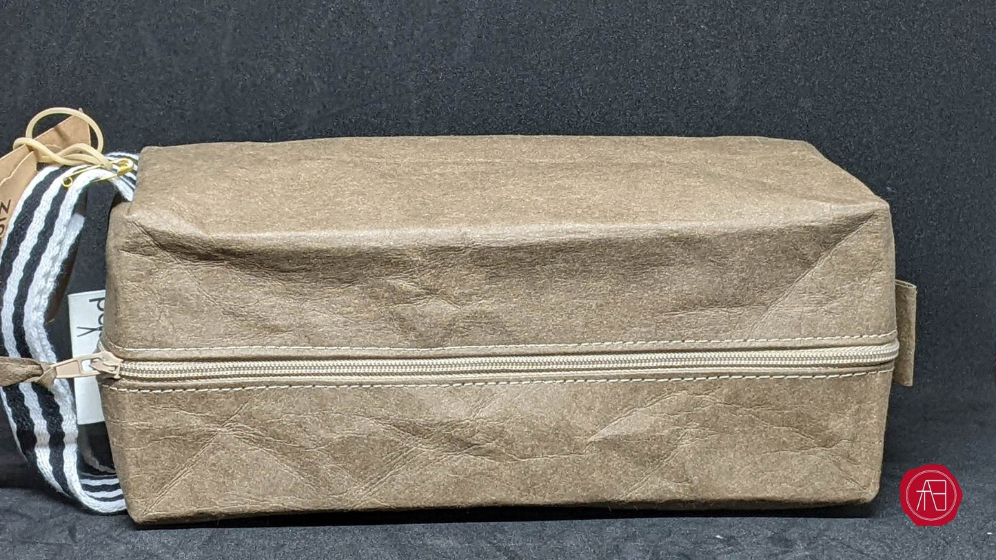 Washable paper toiletry "Dopp" bag