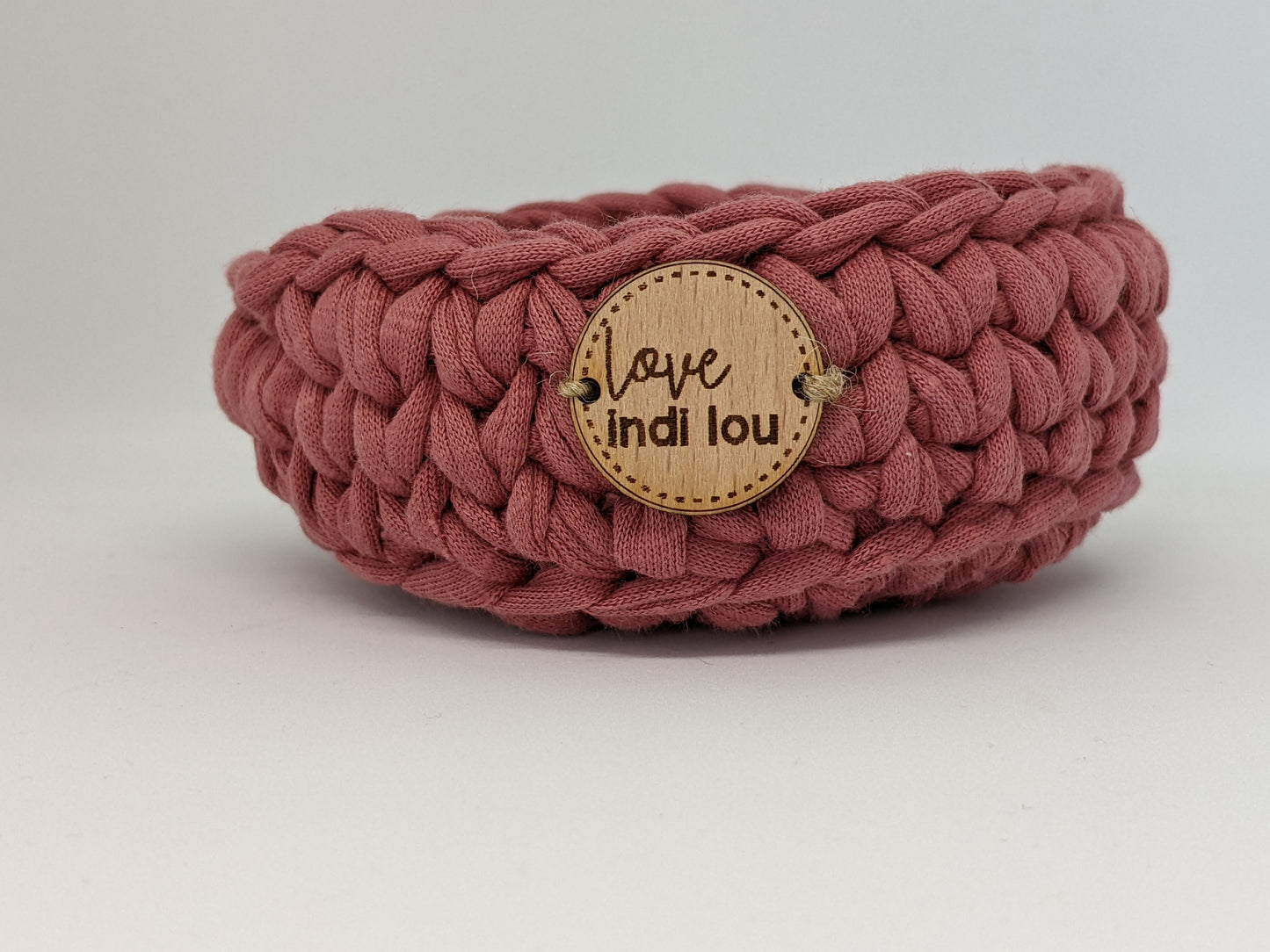 Brick red fabric trinket basket by LoveIndiLou Melbourne