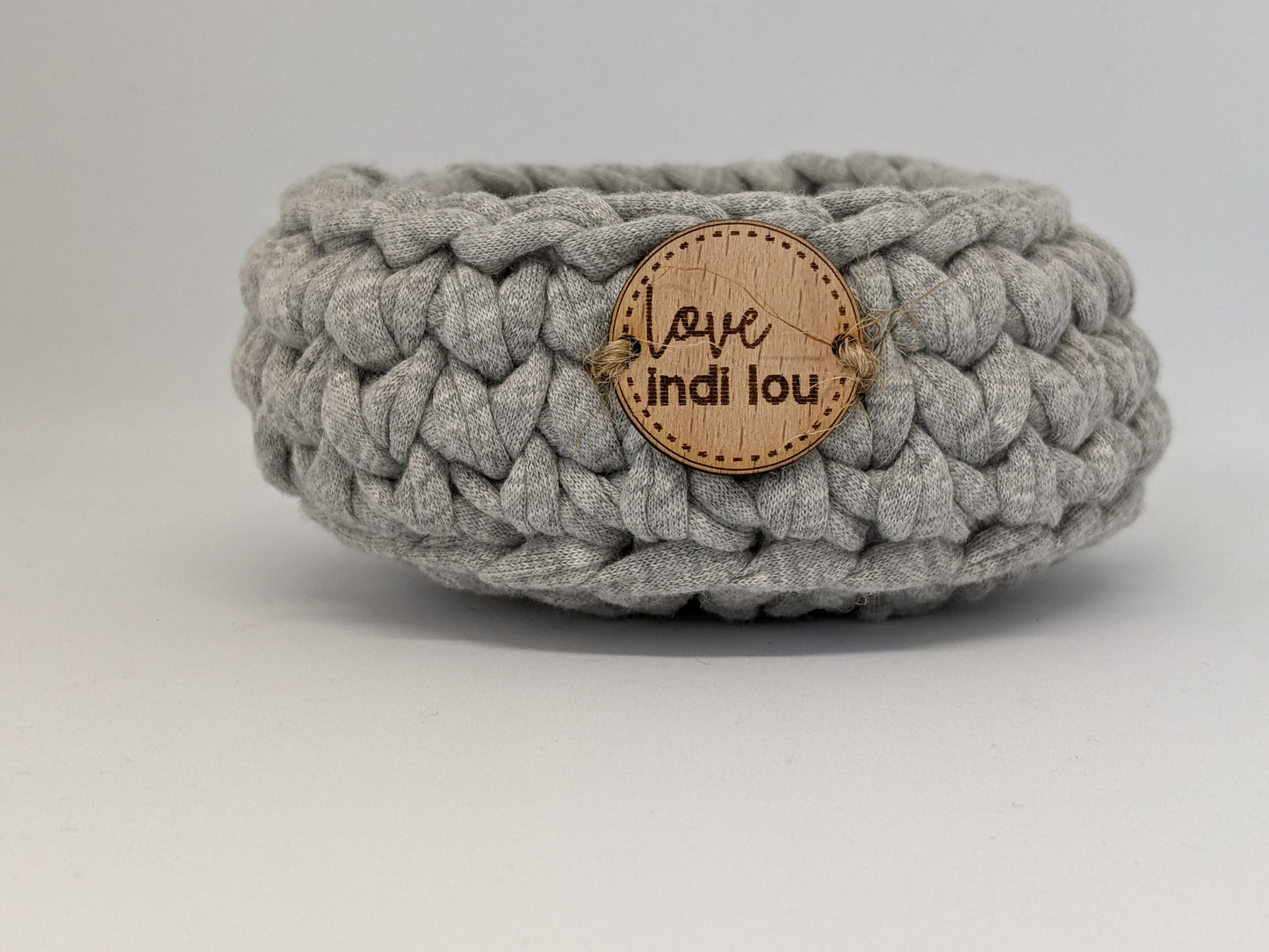Grey fabric trinket basket by LoveIndiLou Melbourne