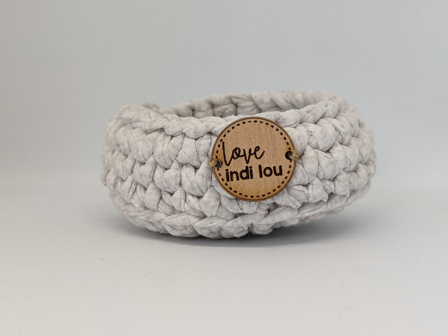 White fabric trinket basket by LoveIndiLou Melbourne