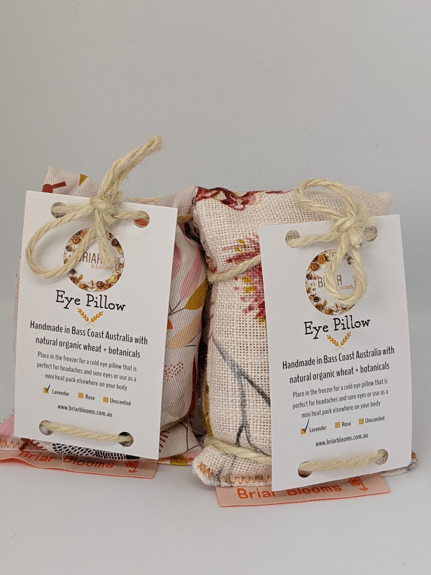 Lavender scented botanical eye pillows