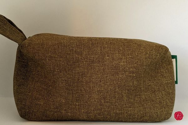 Mud green Handmade multi purpose toiletry bags zero waste gender neutral