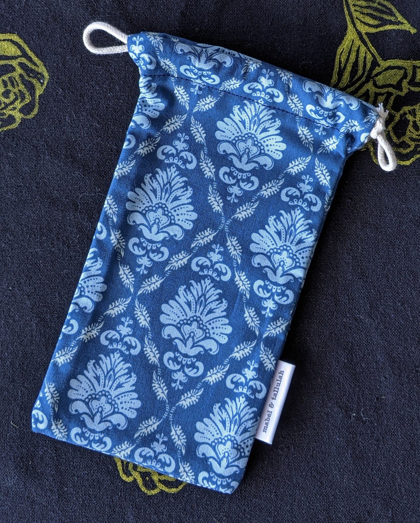 Blue pattern sunglasses cover mini pouch by The Arthly Box