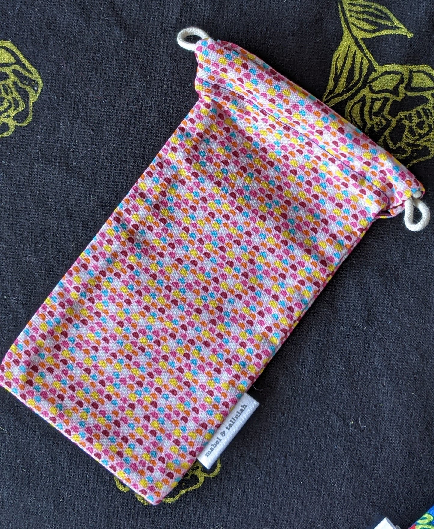 Pink  confetti sunglasses cover mini pouch by The Arthly Box