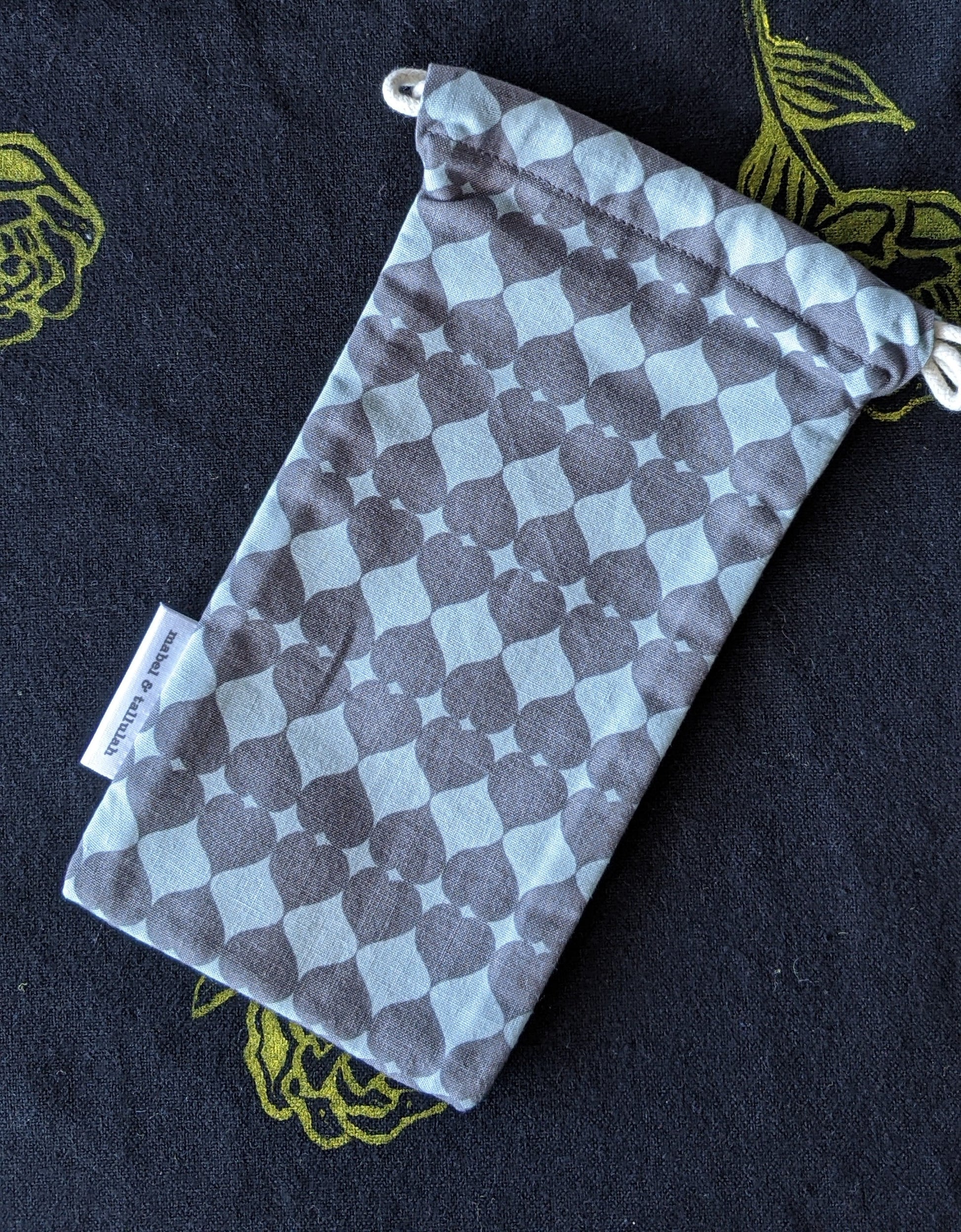 Grey hearts sunglasses cover mini pouch by The Arthly Box