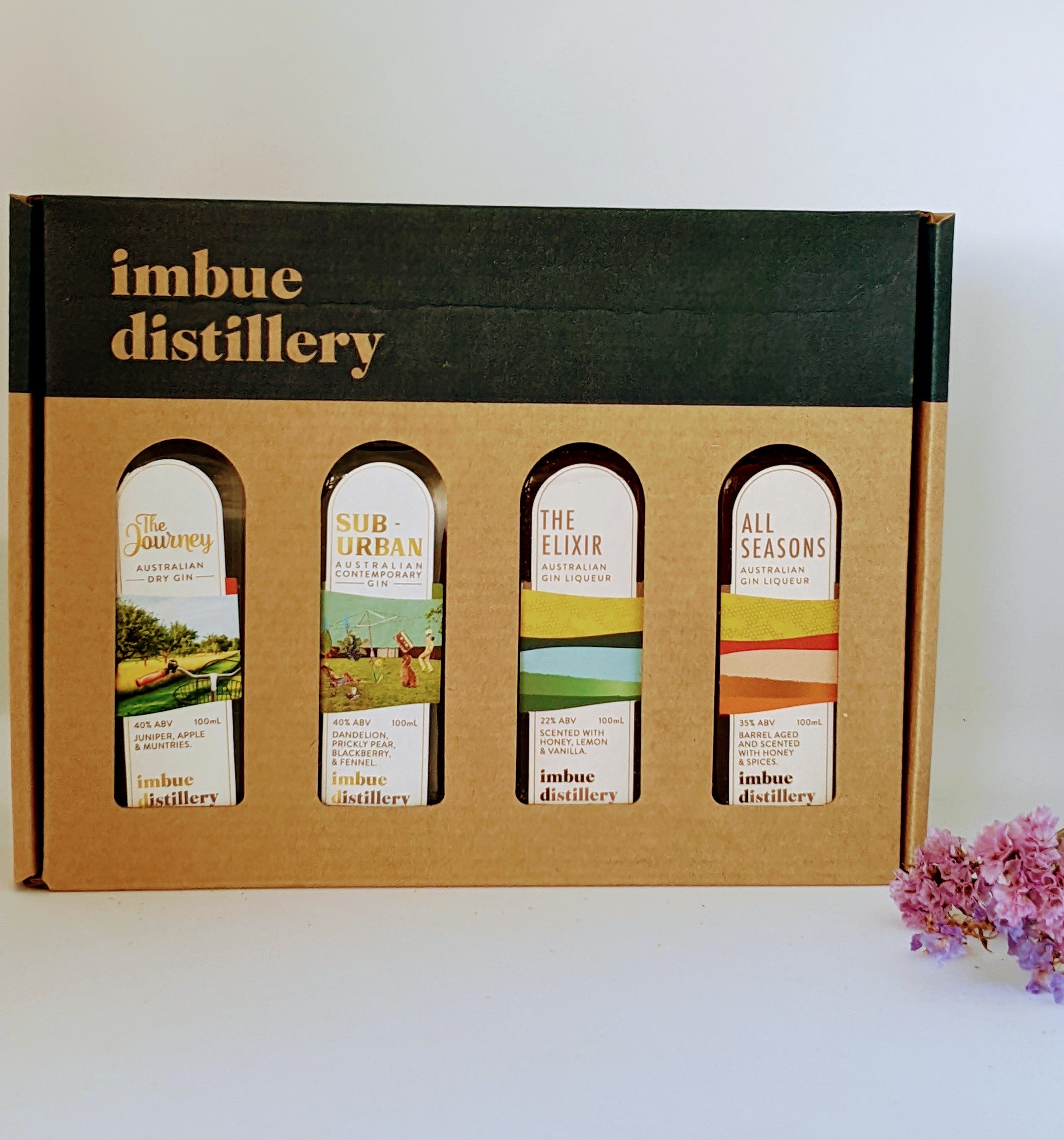 Imbue gin sampler free for first 100 Arthly box subscribers seasonal boxes