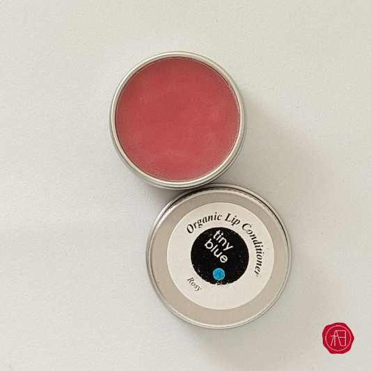 Tinted organic lip conditioner by TinyBlueO for Arthly box