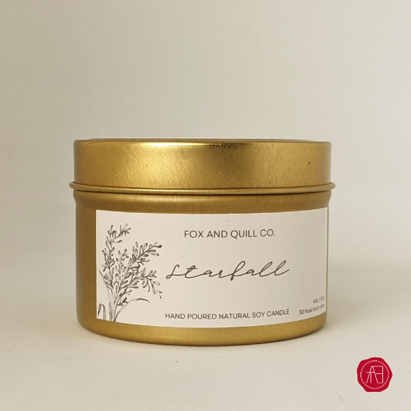 Starfall soy candle by Fox and Quill 