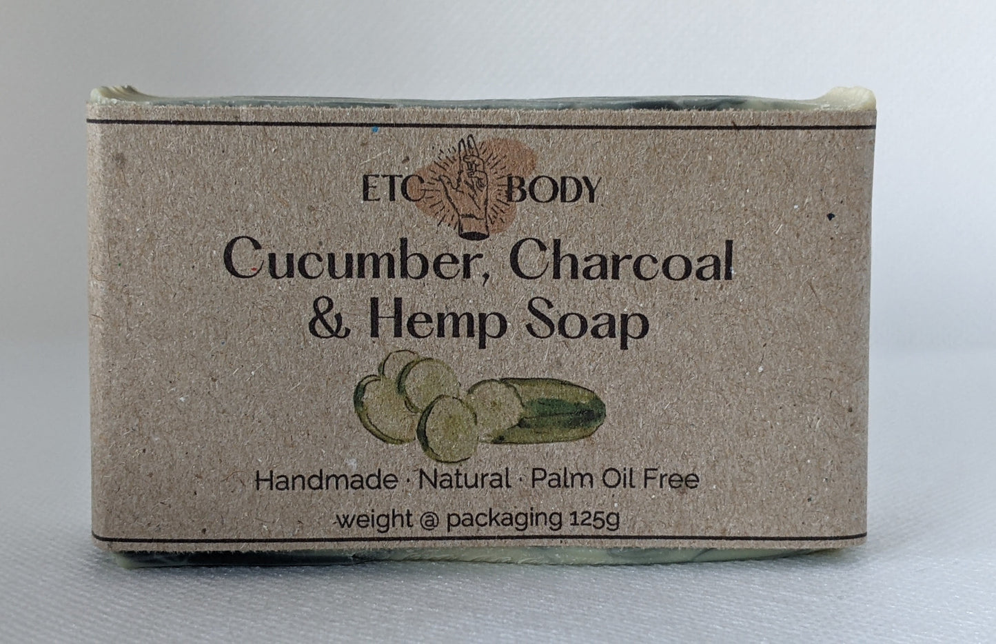 Cucumber Charcoal Hemp Artisan Soap by ETC Body at Arthly Box