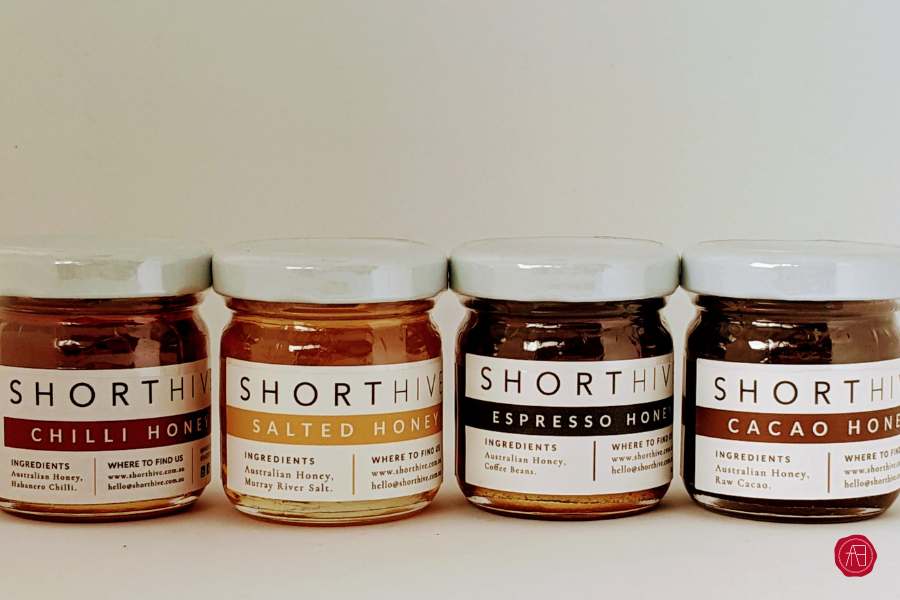 Set of 4 infused honey jars by Arthly Box. Perfect Christmas gift