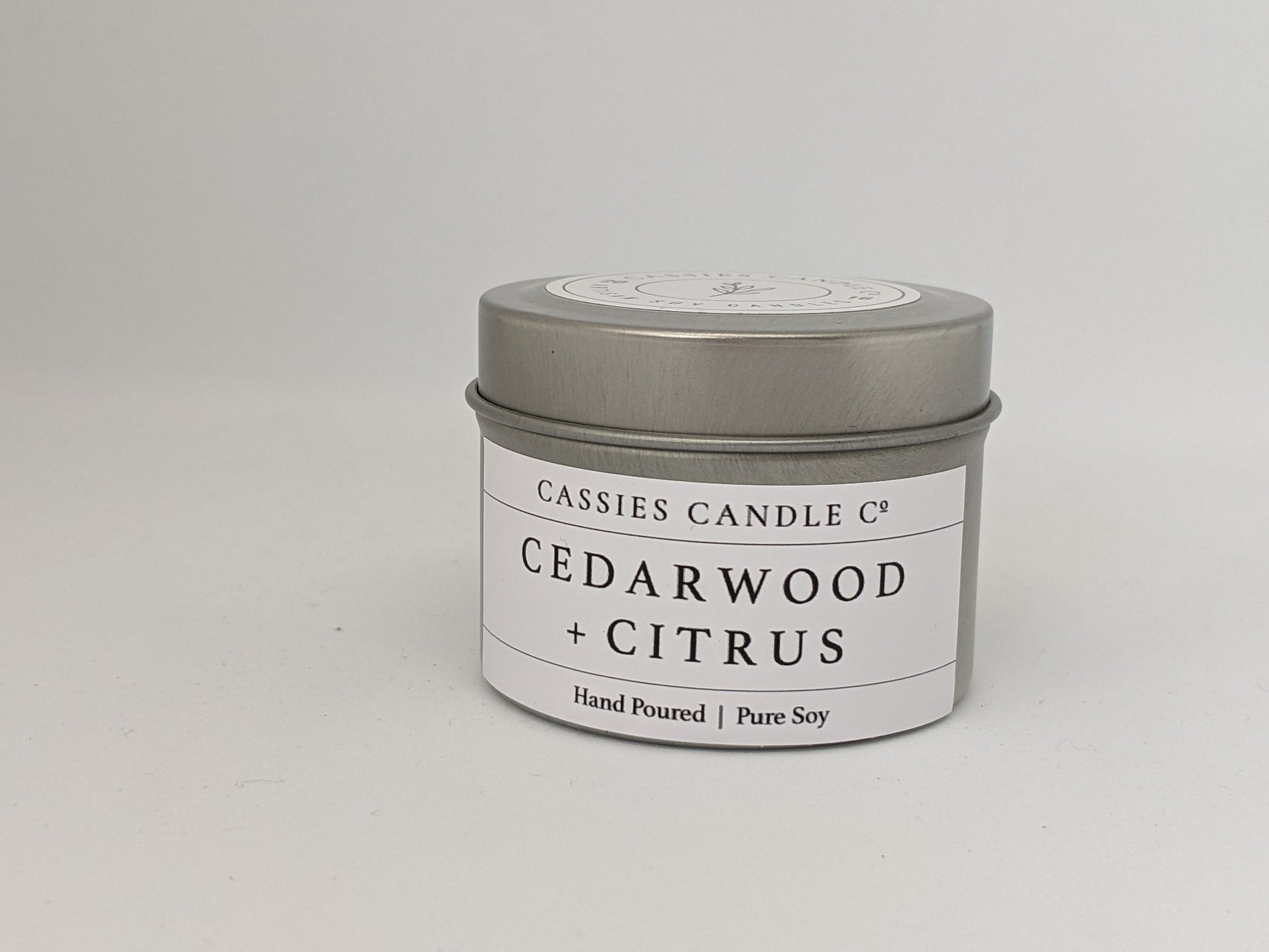 Cedarwood Citrus candle by Cassies Candle Co