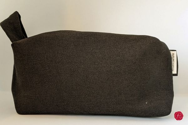 Black Handmade multi purpose toiletry bags zero waste gender neutral