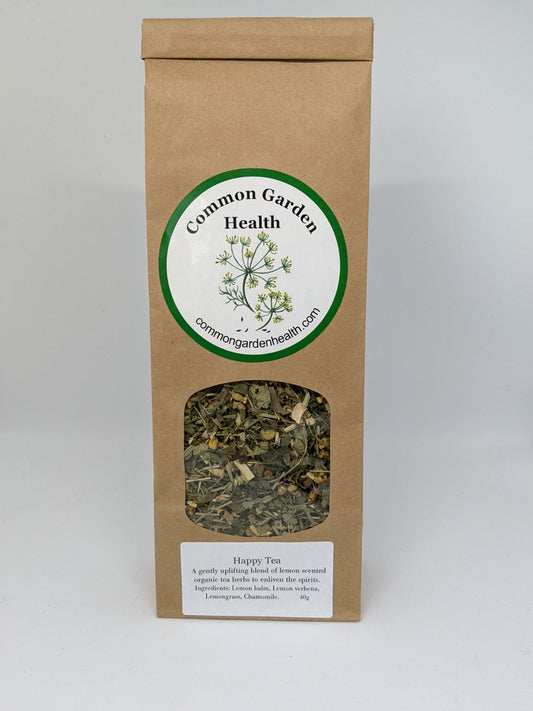 Hand blended loose leaf Happy tea by CommonGardenHealth Melbourne