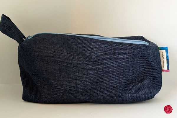 Blue Handmade multi purpose toiletry bags zero waste gender neutral