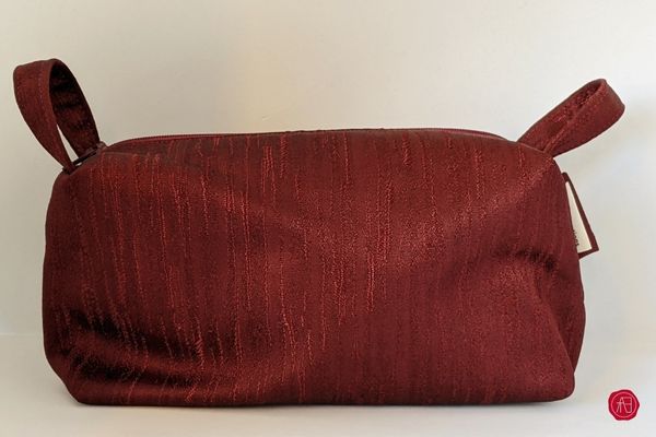 Maroon Handmade multi purpose toiletry bags zero waste gender neutral