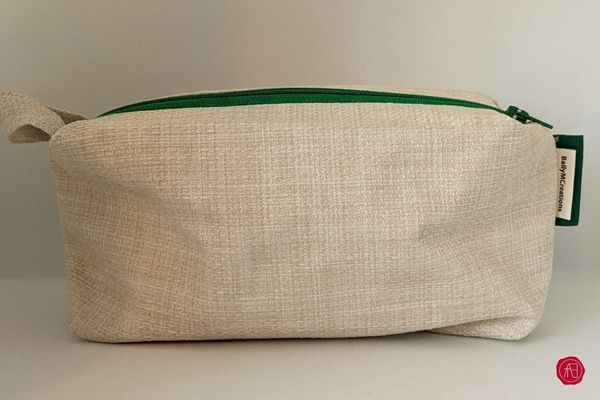 white Handmade multi purpose toiletry bags zero waste gender neutral