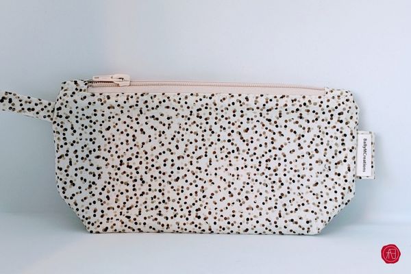 White Handmade multi purpose toiletry bags zero waste gender neutral